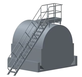 Vaste toegangstrap naar tankopslag Vaste toegangstrap naar tankopslag