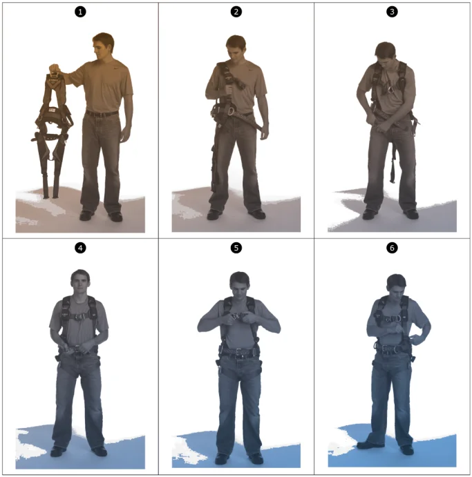 Harnasgordel aantrekken in 6 stappen Harnasgordel aantrekken in 6 stappen