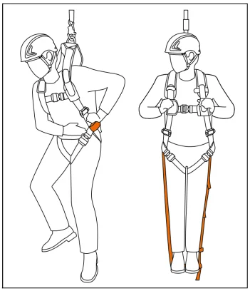 Harnasgordel met stahulp voorkom suspension trauma Harnasgordel met stahulp voorkom suspension trauma