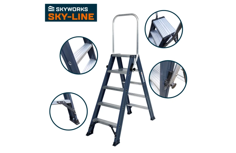 Dubbele trap 2x4 treden Sky-Line